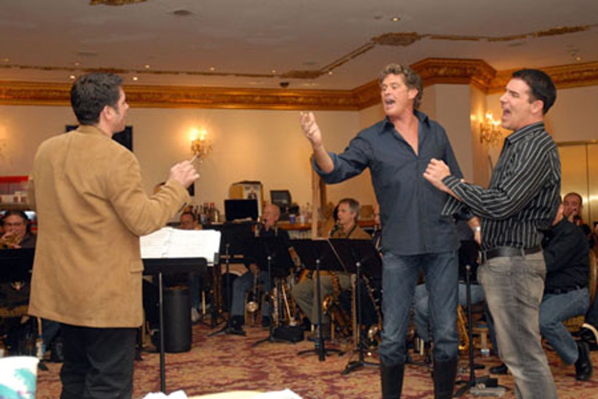 Conductor Keith Thompson, David Hasselhoff and Rich Affannato at 