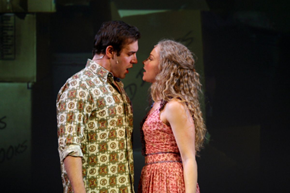 Charlie Pollock as Steve Jobs and Chandra Lee Schwartz as Sally at 