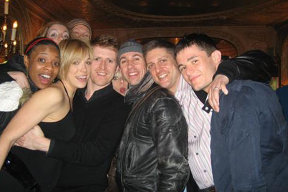 Christopher Sieber and the London cast of Spamalot at 
