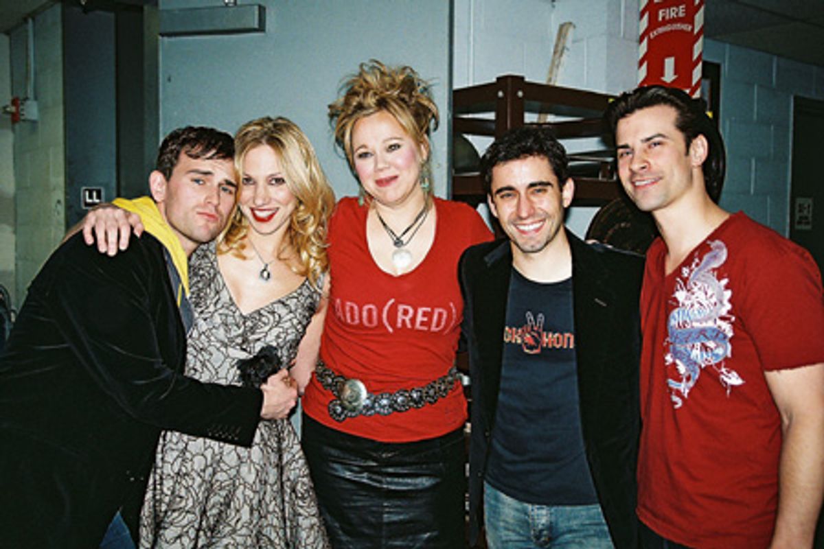 
Daniel Reichard, Deborah Gibson, Caroline Rhea, John Lloyd Young and Dominic Nolfi at 