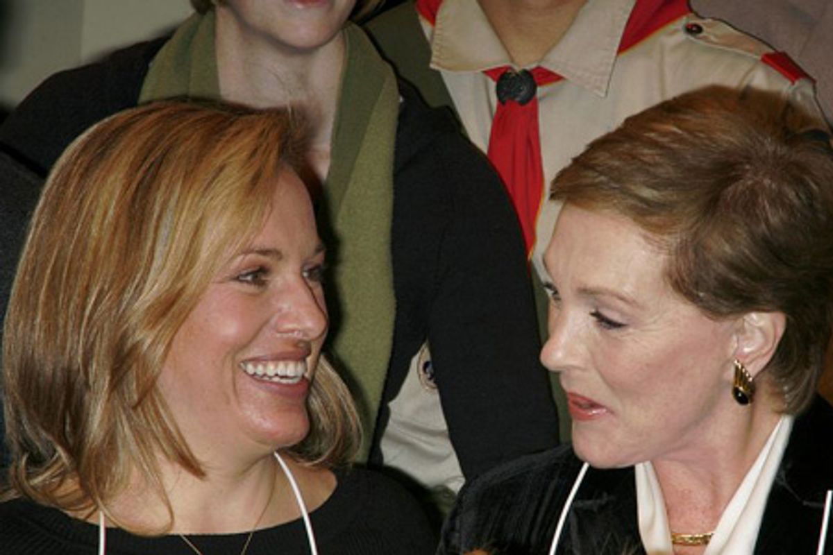 Emma Walton Hamilton and Julie Andrews at 