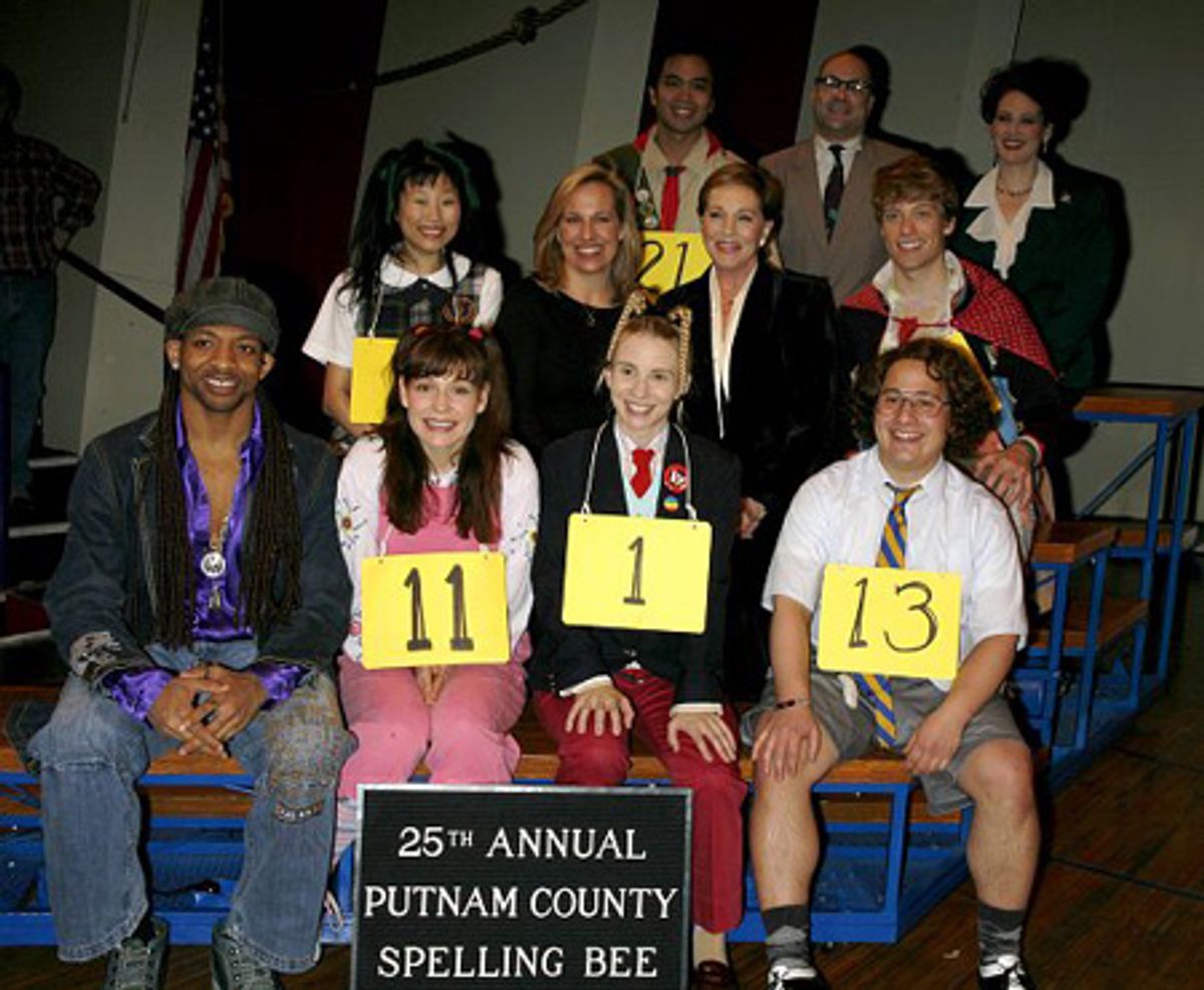 (Bottom row) Derrick Baskin, Jessica-Snow Wilson, Sarah Saltzberg and Jared Gertner; (Middle row) Deborah S. Craig, Emma Walton Hamilton, Julie Andrews, Barrett Foa; (Top row) Jose Llana, Greg Stuhr and Lisa Howard at 