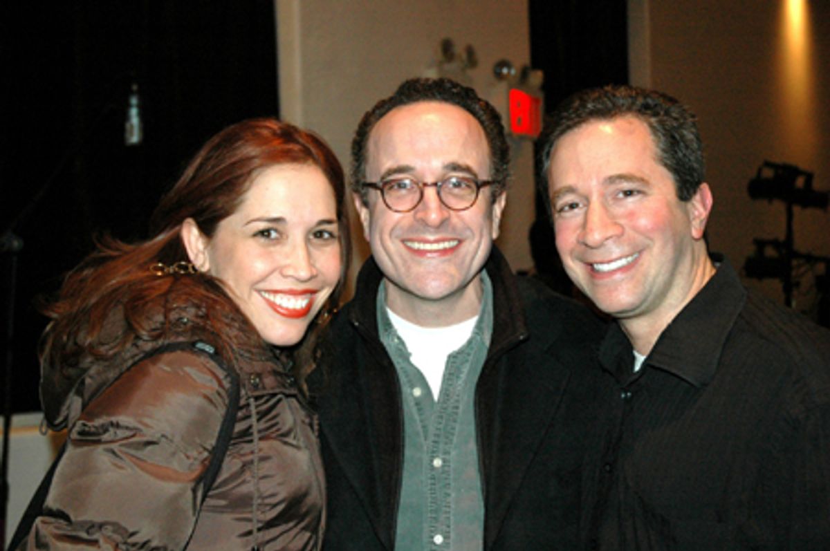 Andrea Burns (In the Heights), Adam Heller (Rags) and Musical Director Michael Lavine at 
