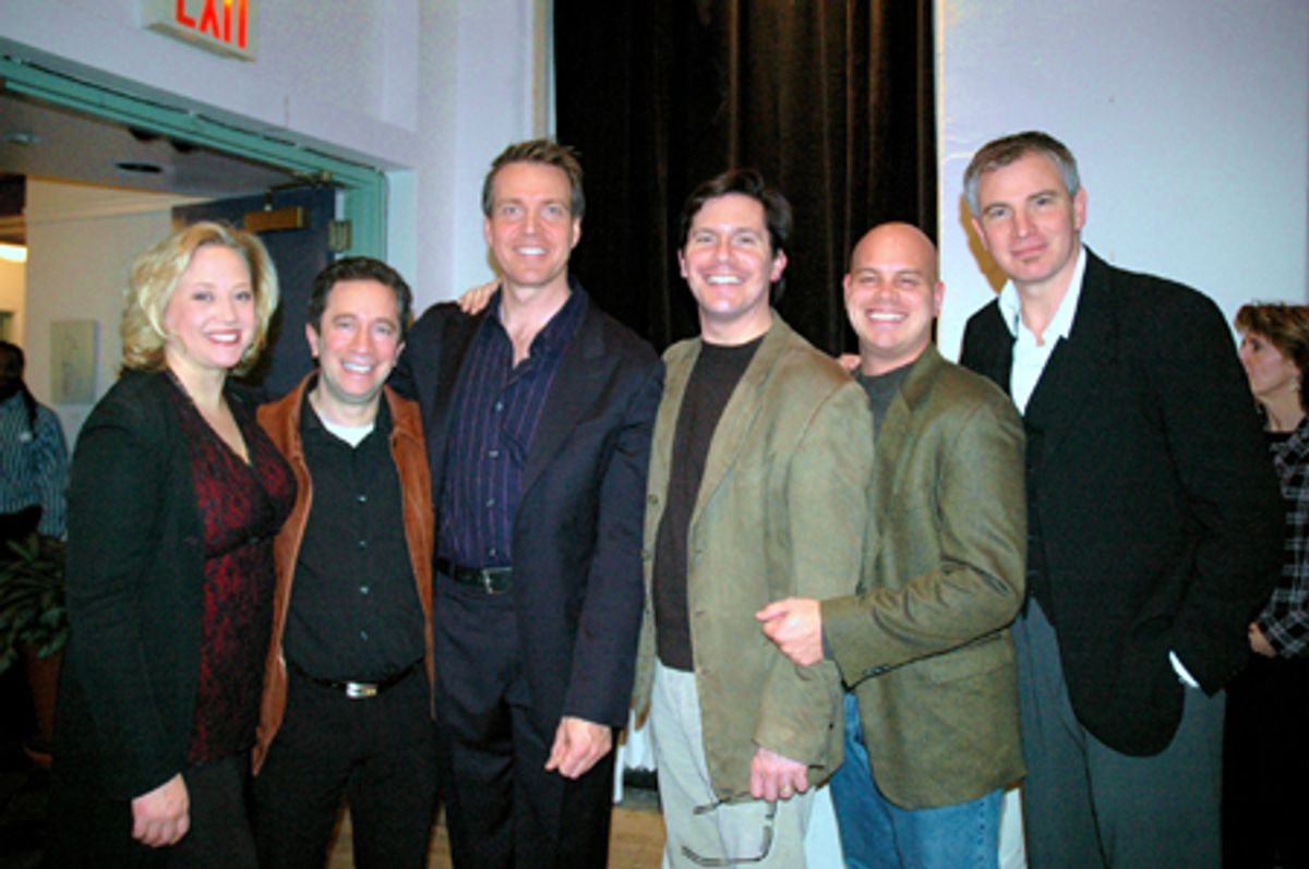 Sally Wilfert, Michael Lavine, Todd Murray, director Peter Flynn, producer Jayson Raitt and Douglas Sills at 