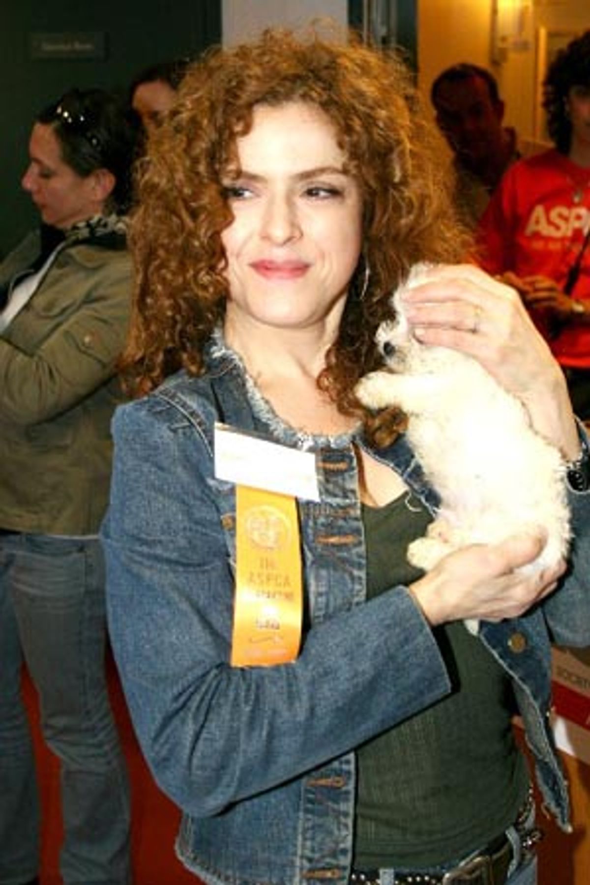 Bernadette Peters and pup at 