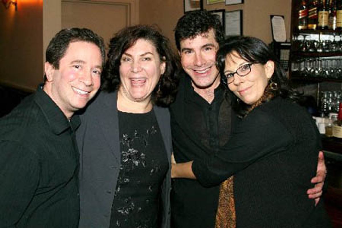 Michael Lavine and Forbidden Broadway buddies Kristine Zbornik, Bryan Batt and Christine Pedi at 