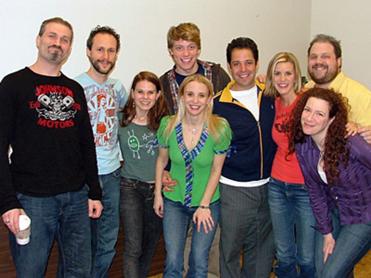 Marc Kudisch, Gibson Frasier, Celia Keenan-Bolger, Barrett Foa, Sarah
Saltzberg, Steve Rosen, Jenn Colella, Jordan Gelber and Lisa Jolley at 