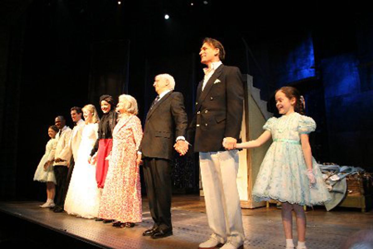 Sarah Hyland, Michael Potts, Matt Cavenaugh, Erin Davie, Christine Ebersole, Mary Louise Wilson, Donald Grody (John McMartin's stand-in), Bob Stillman and Kelsey Fowler at 