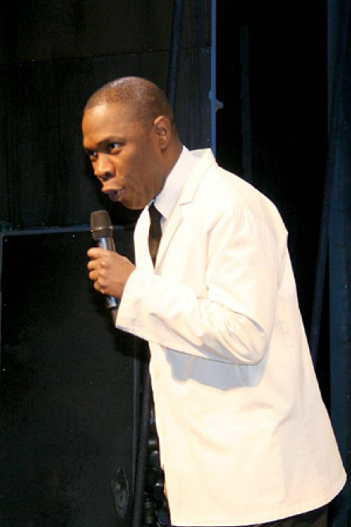 Michael Potts announces the donations made on behalf of Grey Gardens' 100th performance to the Variety Boys and Girls Club of Queens and the ASCAP at 