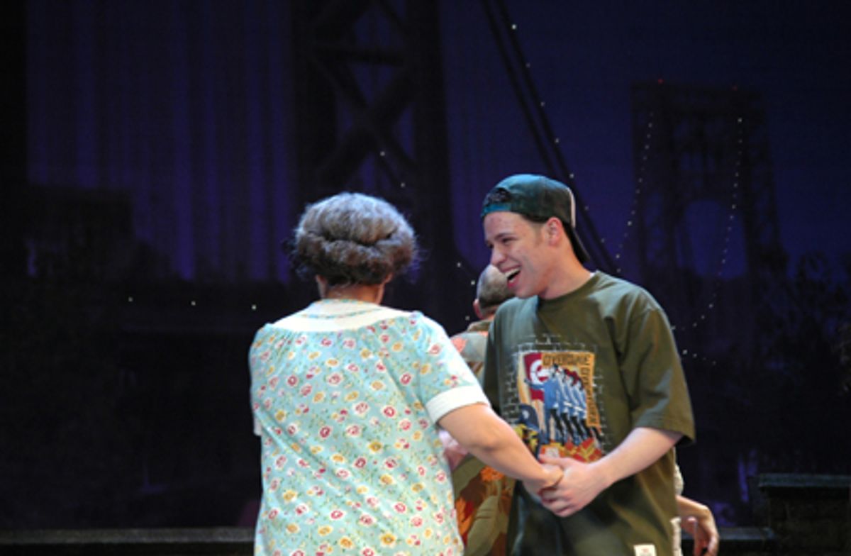 Robin de Jesus dances off with Olga Merediz to the cast party at 