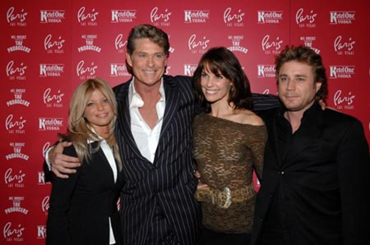 David Hasselhoff with friends from 'Baywatch' at 