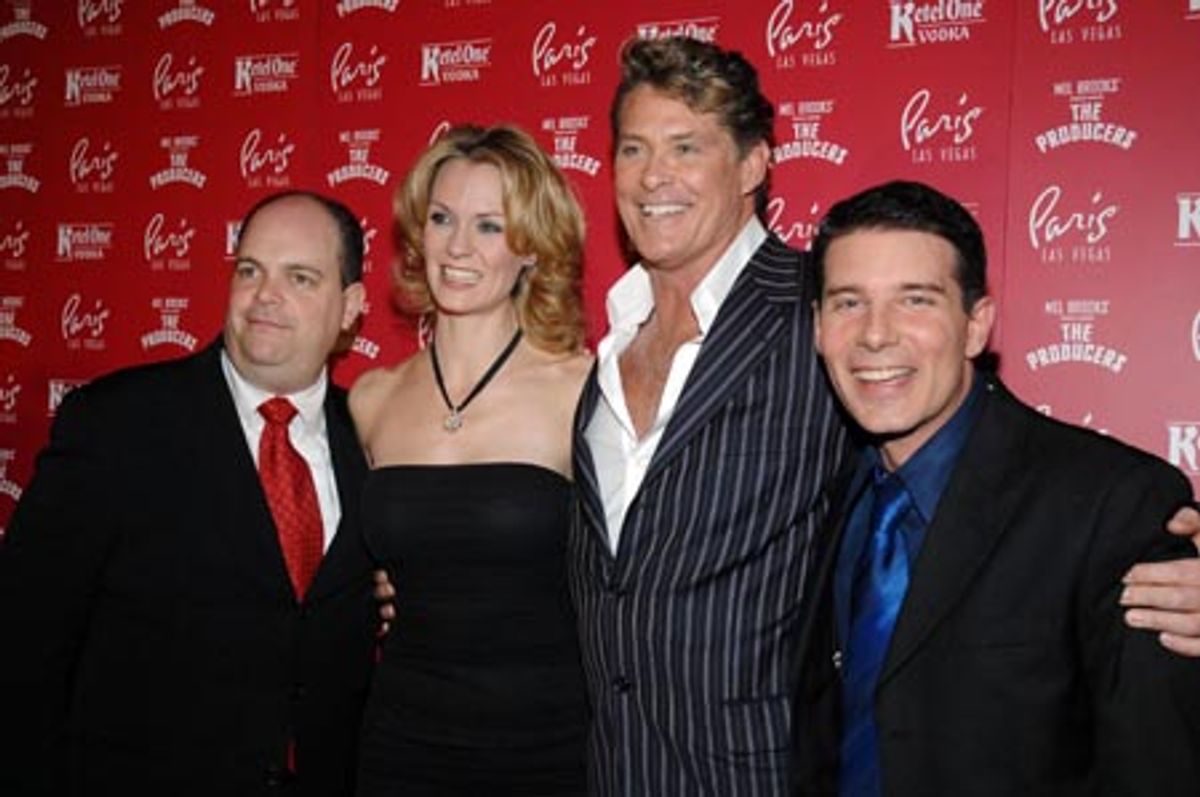 Brad Oscar, Leigh Zimmerman, David Hasselhoff and Rich Affannato at 