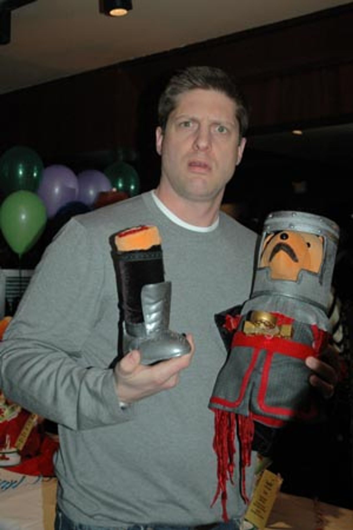 Christopher Sieber with the Black Knight Bear at 