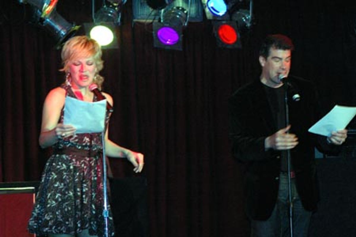 Felicia Finley and host Bryan Batt at 