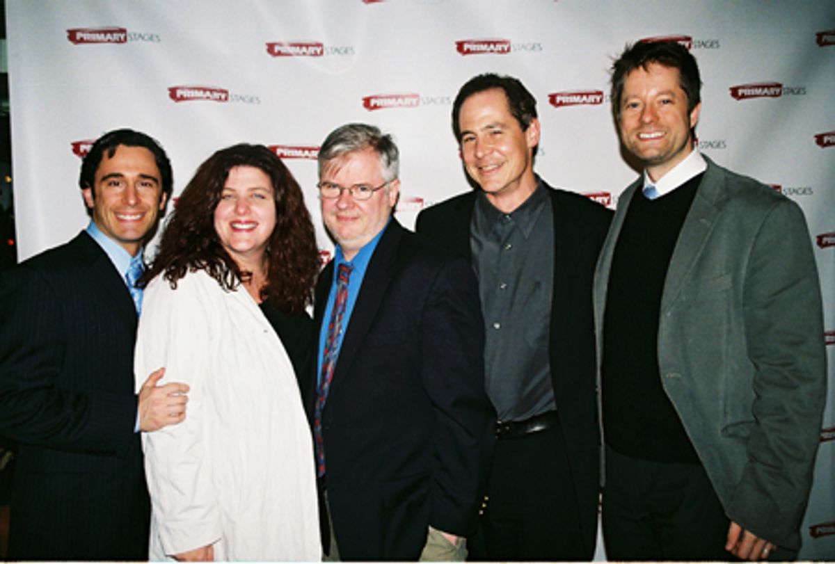 Christopher Gattelli (Choreographer), Sheryl Kaller (Director),
Christopher Durang, Peter Melnick and Fred Lassen (Musical Director) at 