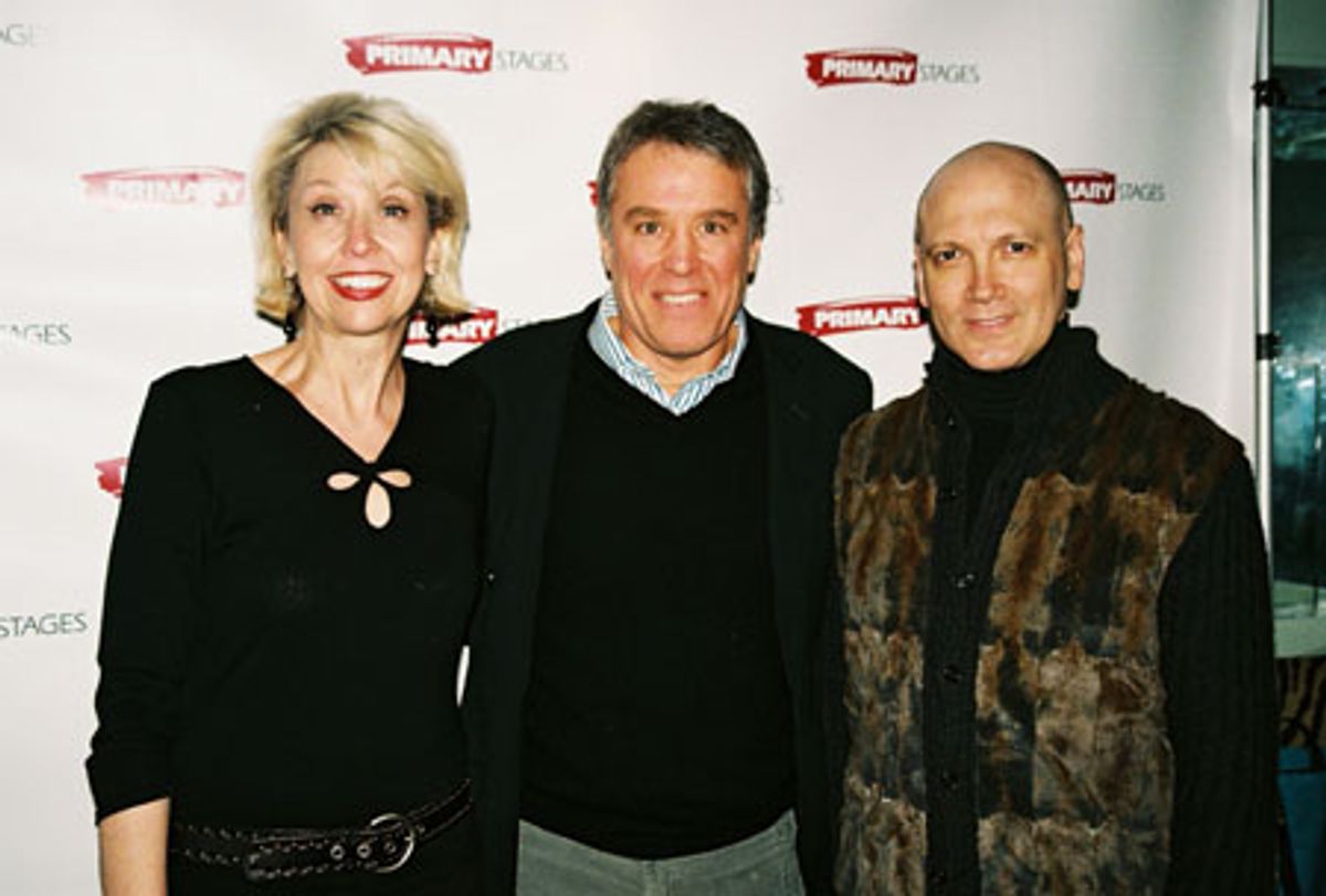 Julie Halston, Casey Childs (Primary Stages Executive Producer/Founder) and Charles Busch at 