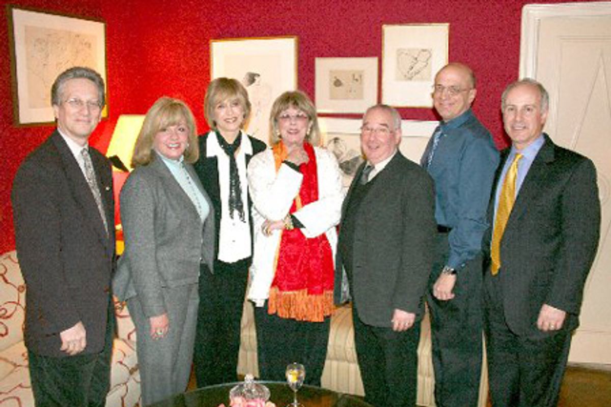 Robert Score Secretary of IATSE, Charlotte St Martin, Executive Director, League of American Theatres and Producers,
Jill Eikenberry, Phyllis Newman, Michael Tucker Tom Viola BC/EFA and Joe Benincasa of the Actor's Fund at 