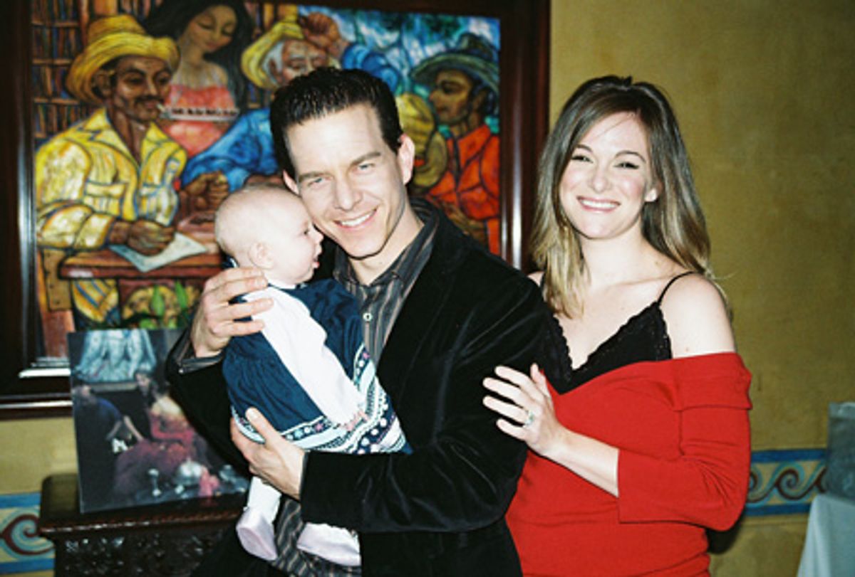 Christian Hoff and Melissa Hoff with baby Elizabeth at 
