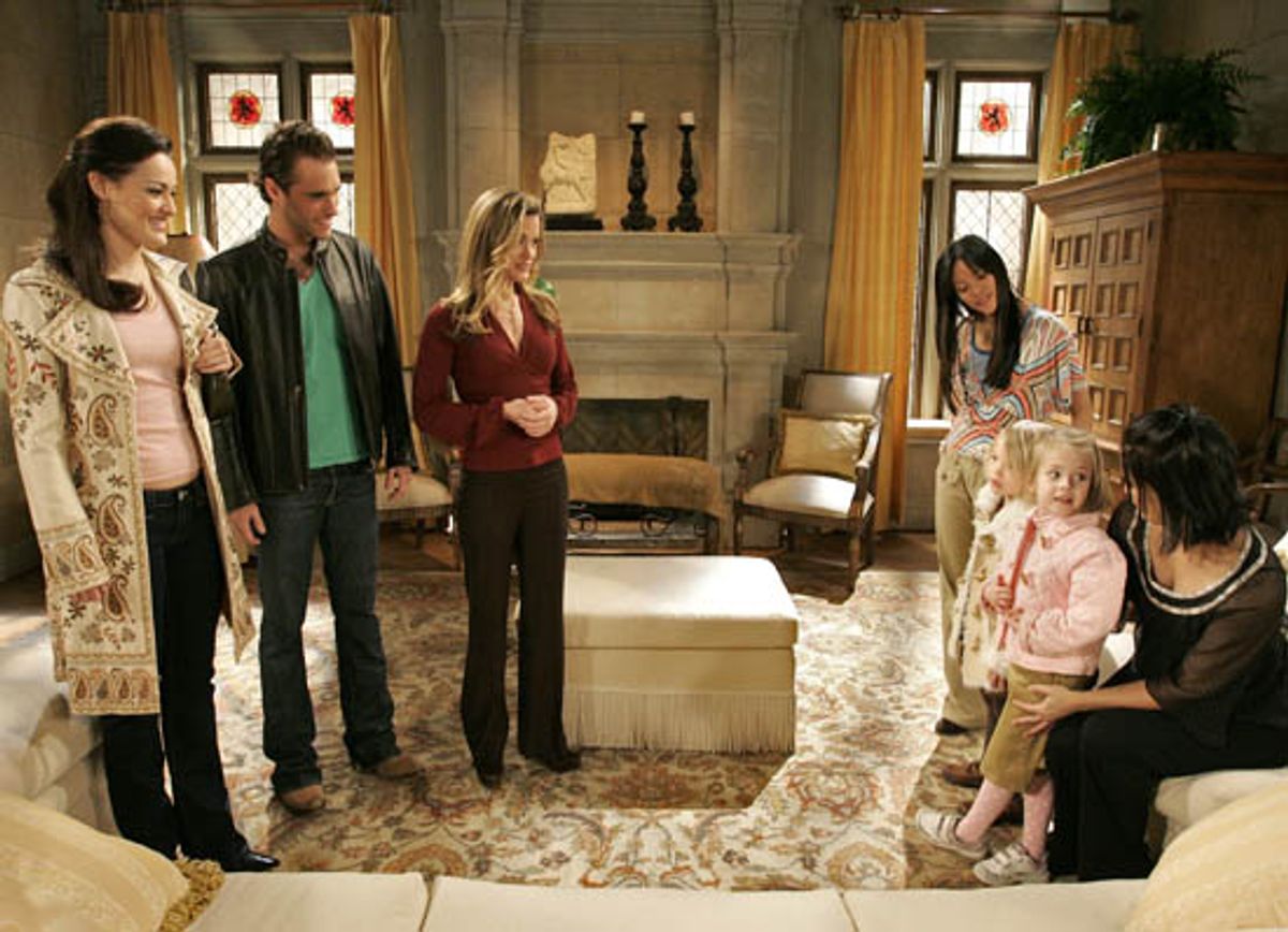 Ashley Brown and Josh Strickland guest starring on 'All My Children,' in a scene with Melissa Claire Egan and Sydney Penny.   Their episode will air March 6th on ABC.  All four actors will also perform together this Sunday, February 25th at Town Hall for  at 