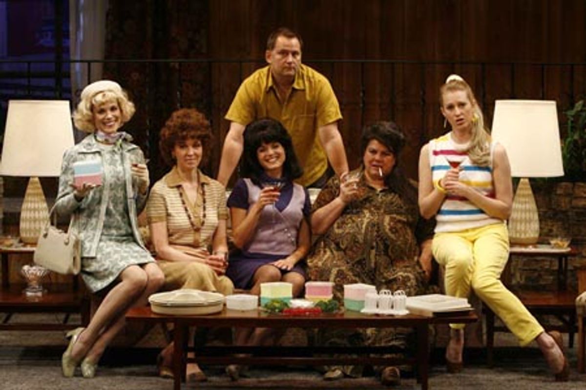 L to R) Patricia Dalen, Jennifer Dorr White, Nancy Hornback, J.J. Van Name, Kate VanDevencer and Brian Dykstra (standing). at 