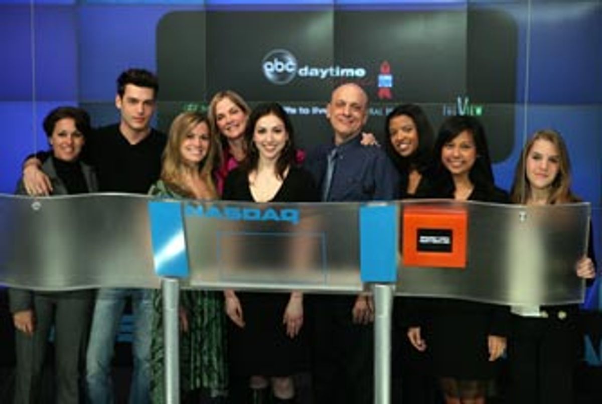 Tom Viola with stars of 'All My Children' and 'One Life to Live'
 at 