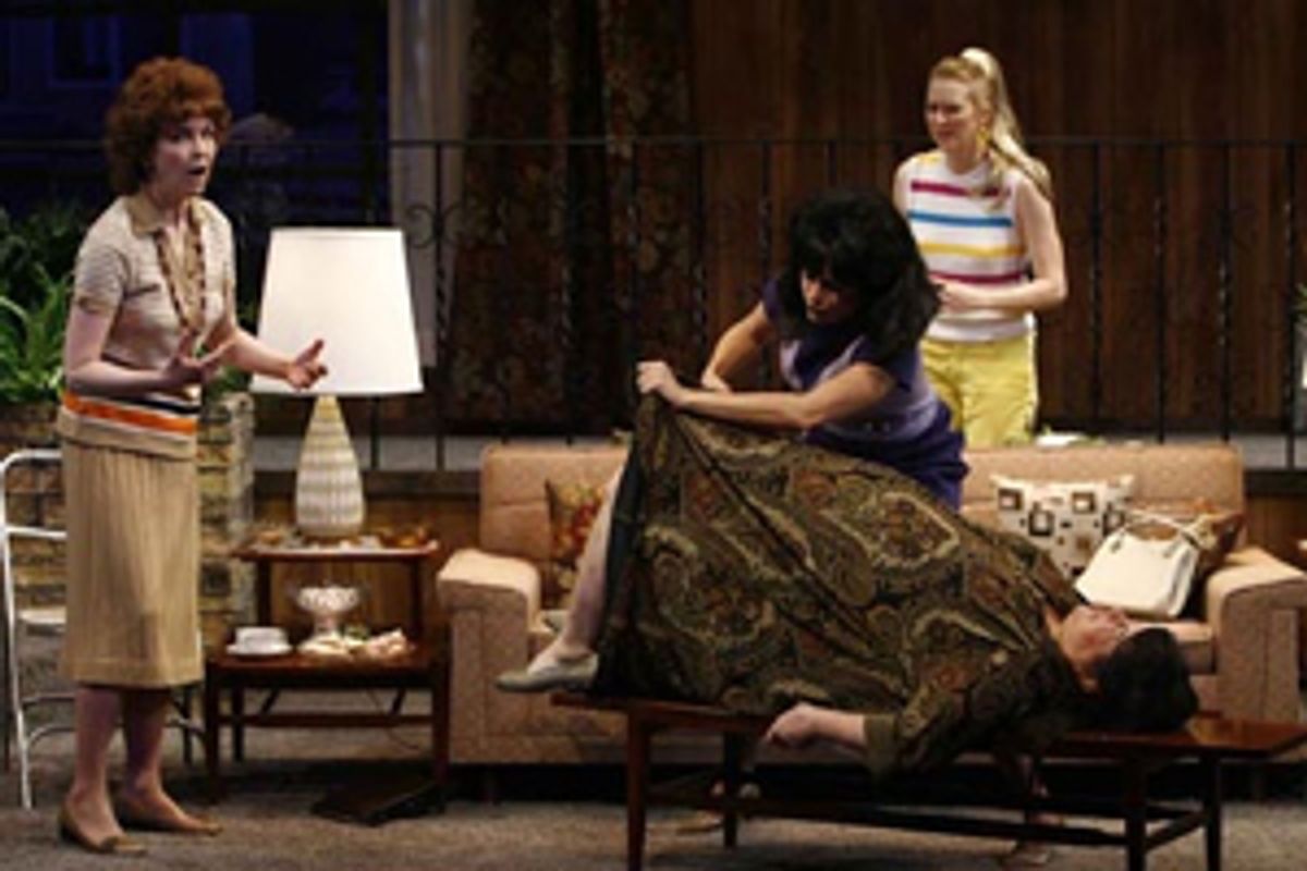 Jennifer Dorr White, J.J. Van Name (on table), Nancy Hornback and Kate VanDevender at 