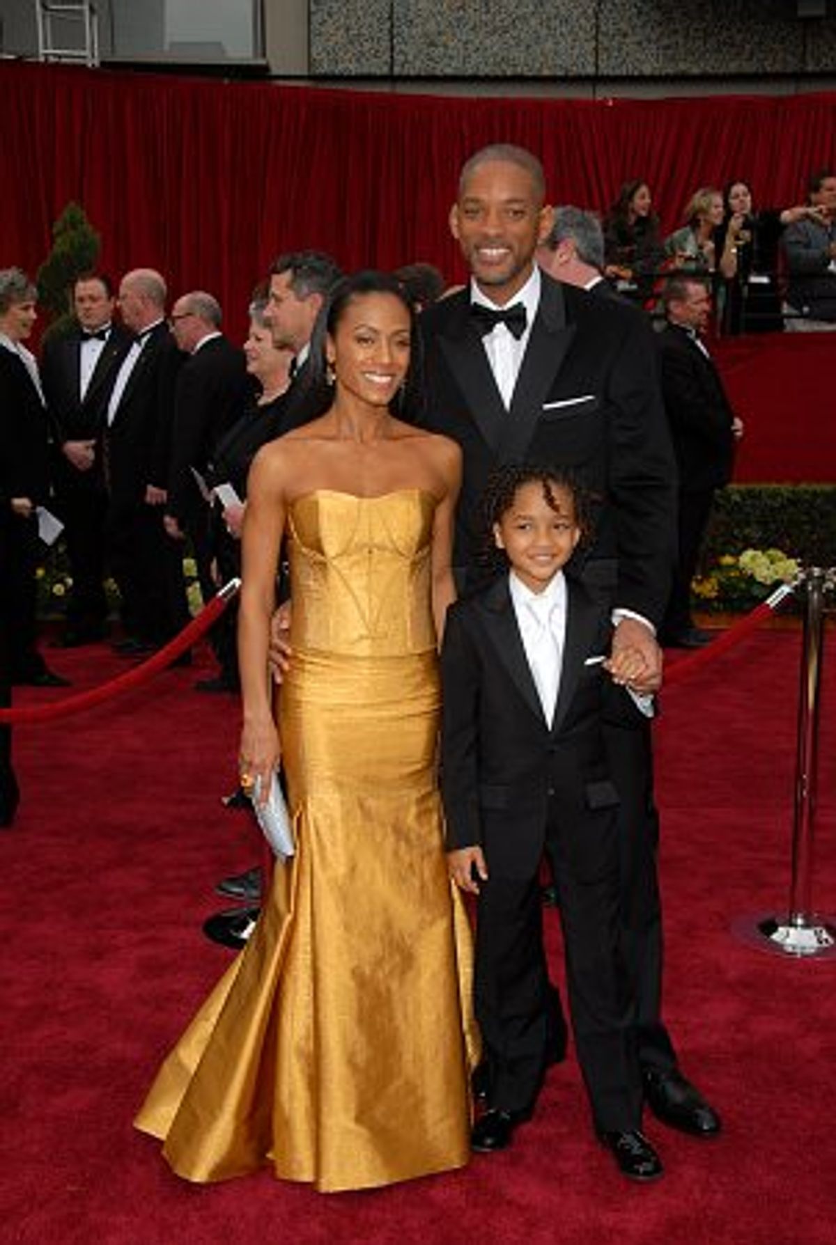 Jada Pinkett Smith, Will Smith and son Jaden at 