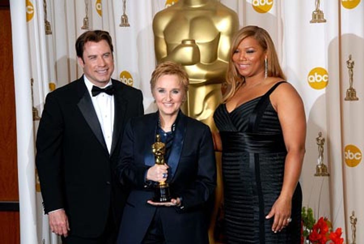 John Travolta, Melissa Etheridge and Queen Latifah at 