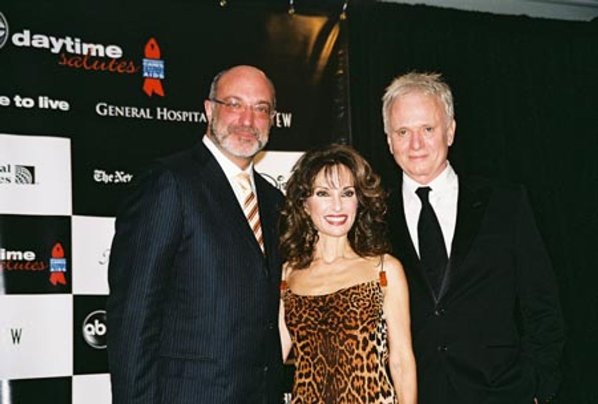  Brian Frons (President of ABC Daytime), Susan Lucci and Anthony Geary (GH's Luke Spencer) at 