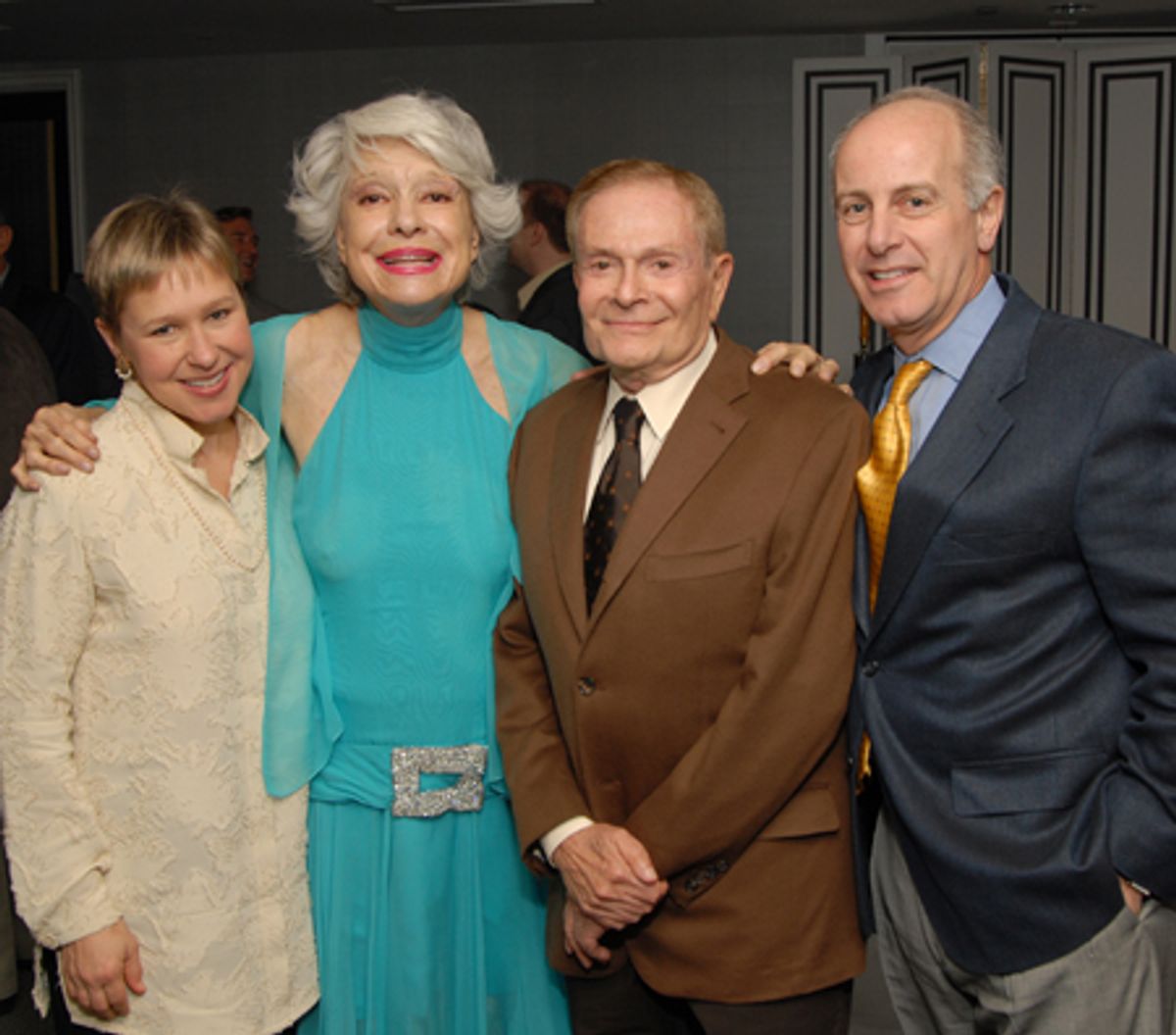 Amber Edwards, Carol Channing, Jerry Herman and Joe Benincasa at 