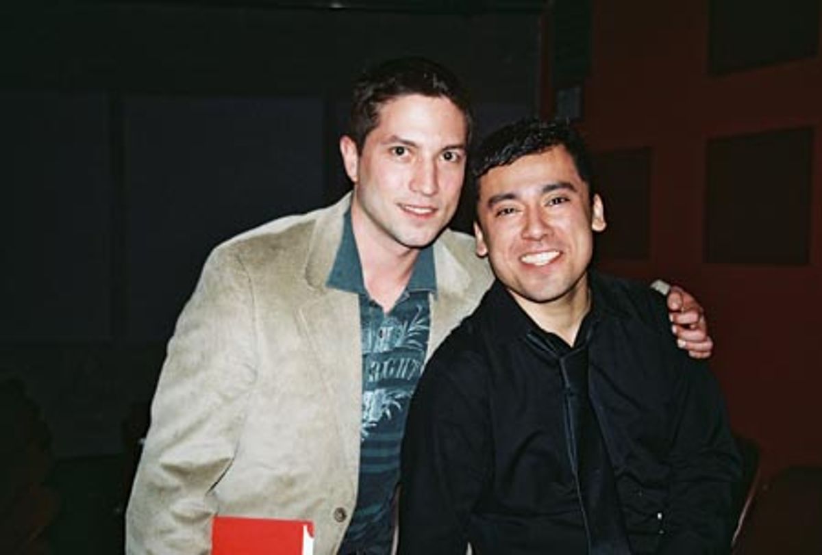 Anthony Ramos (Director of Communications, THE GLBT Community Center) and Wilson Aguilar (Producer, 'Broadway Backwards 2') at 
