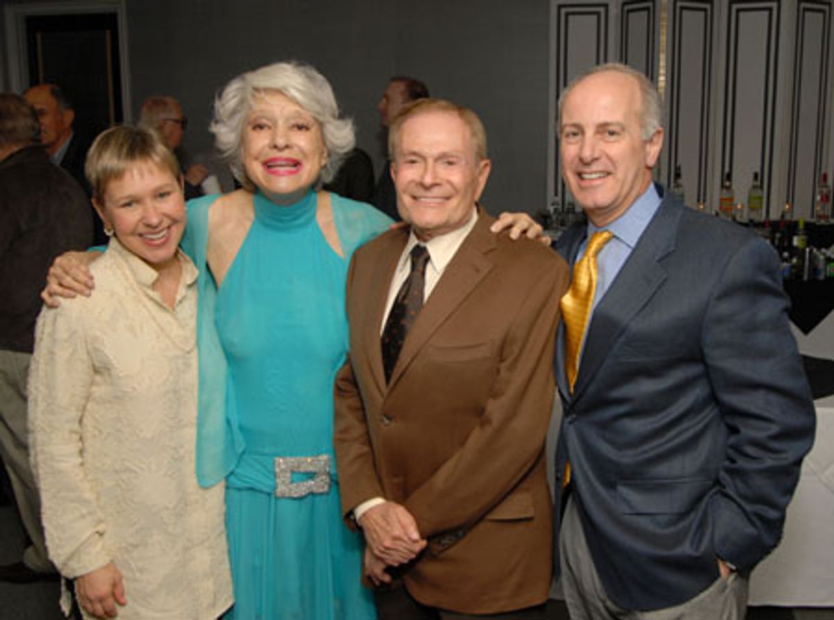 Director Amber Edwards, Carol Channing, Jerry Herman and Actors Fund Exec. Director Joe Benincasa at 
