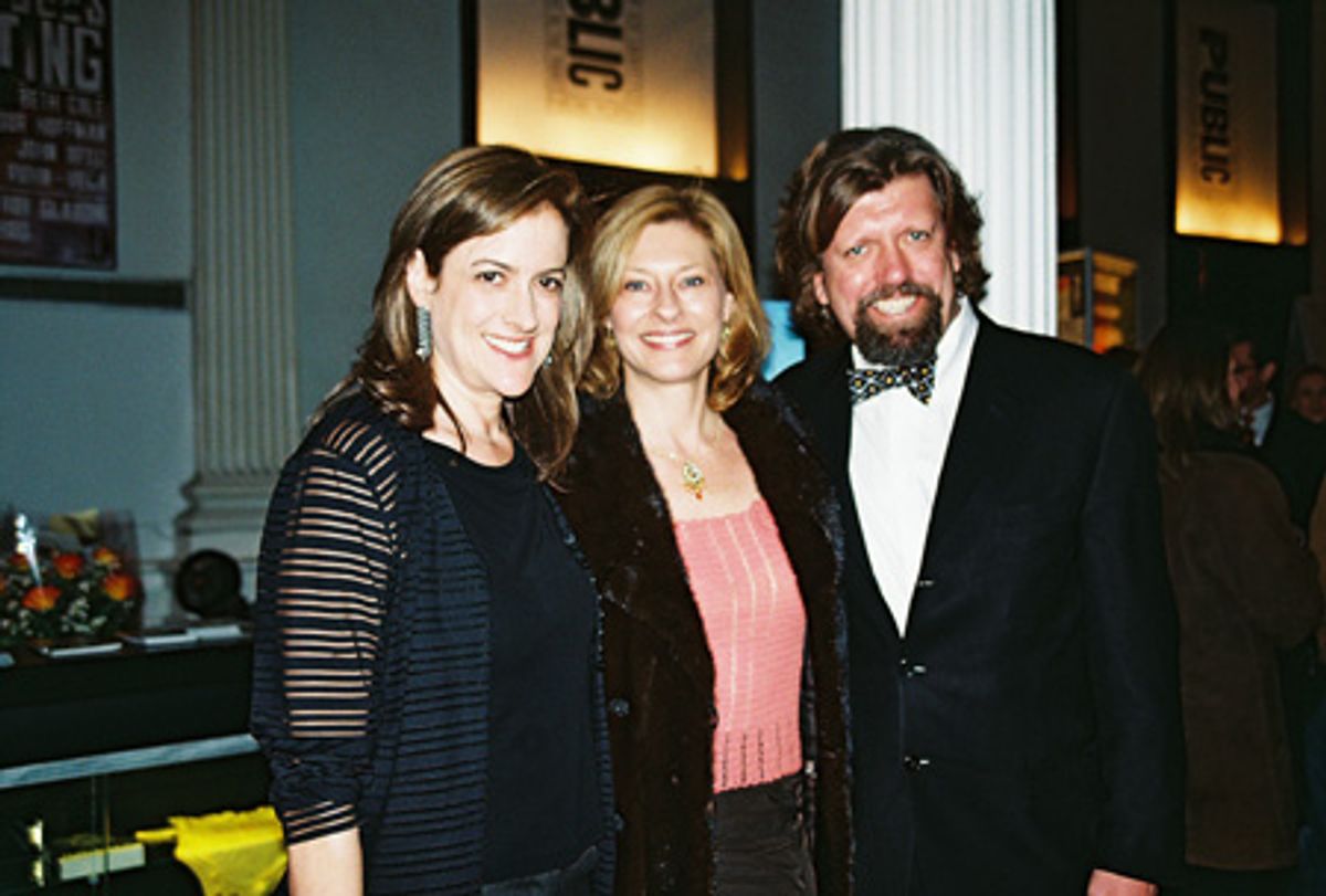 Mara Manus (Executive Director, Public Theater), Laurie Eustis and Oskar Eustis at 