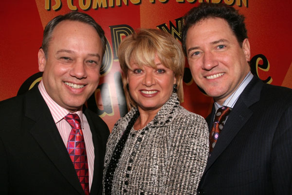 Roy Miller (producer) Elaine Paige (The Drowsy Chaperone) and Kevin McCollum (Producer) at 