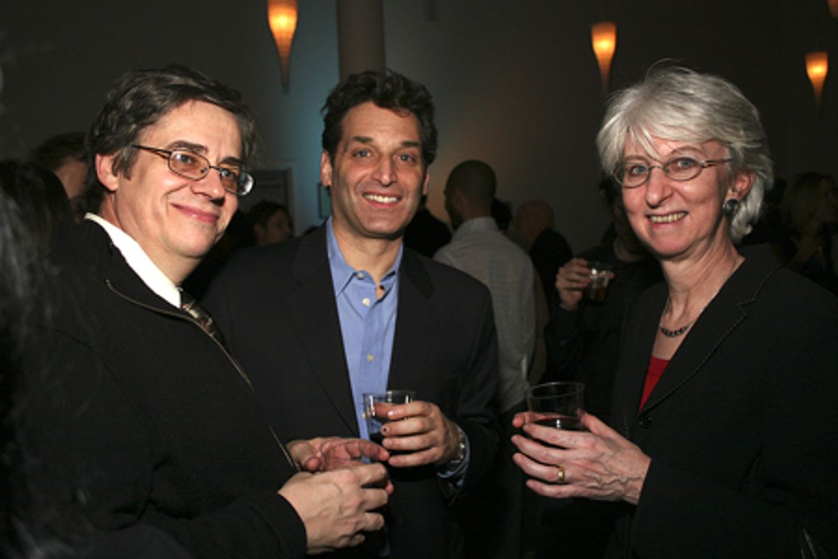 Bruce Campbell, David Kener (American Place Theater) and Basia Hellwig at 