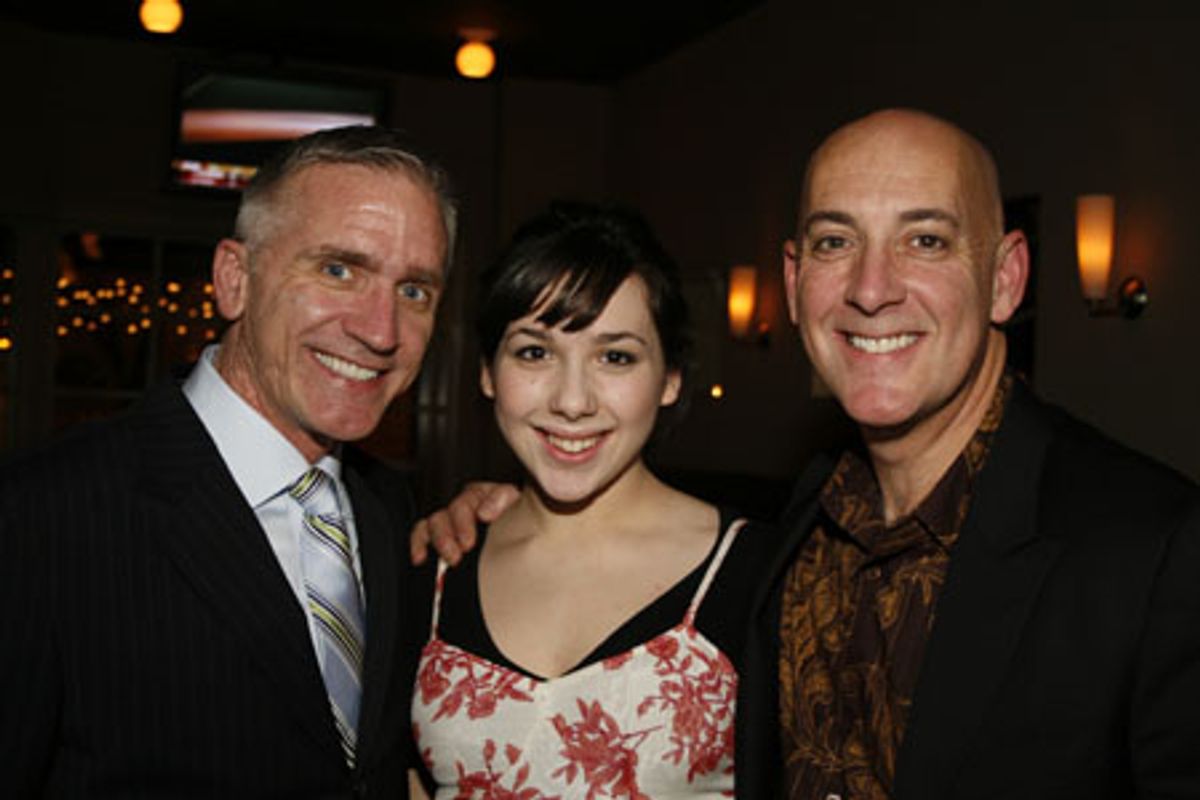 Mark S. Hoebee, Liza Wenger, Ken Wenger (Paper Mill Playhouse Board of Trustees) at 