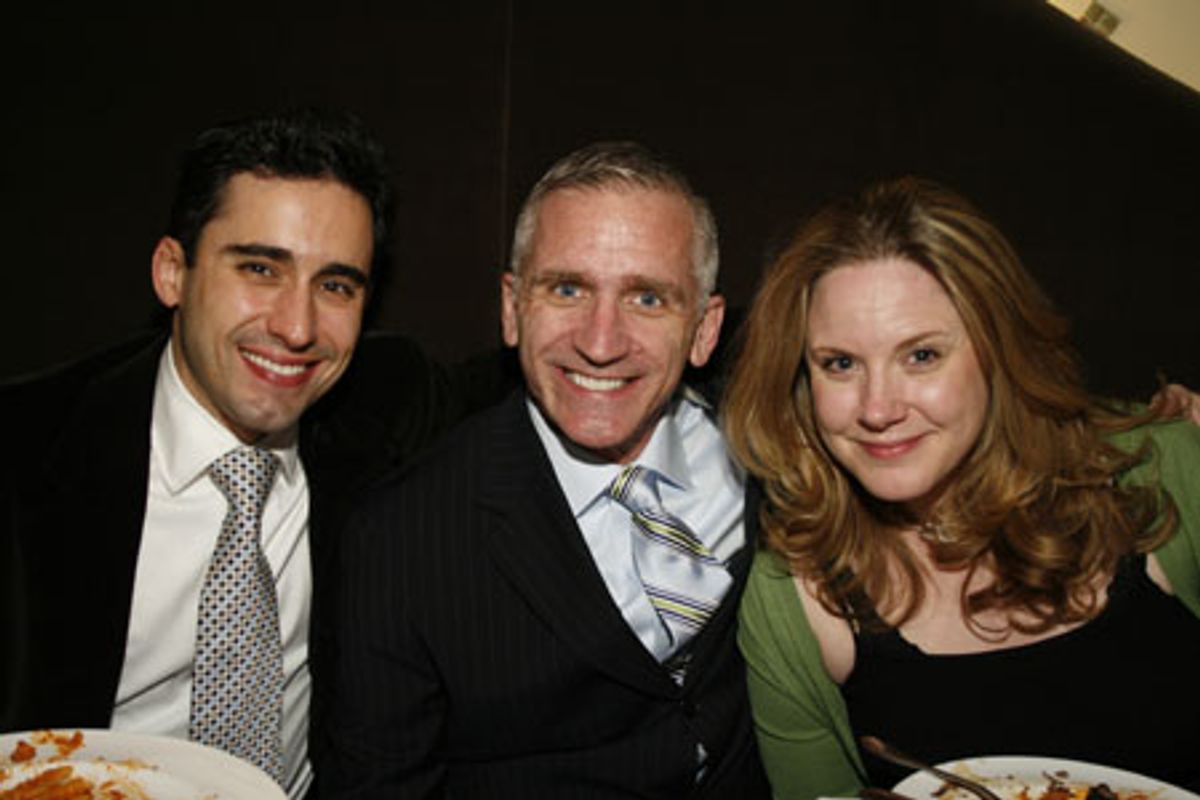 John Lloyd Young, Mark S. Hoebee (Director/Choreographer & Acting Artistic Director) and Alison Franck (Casting Director) at 