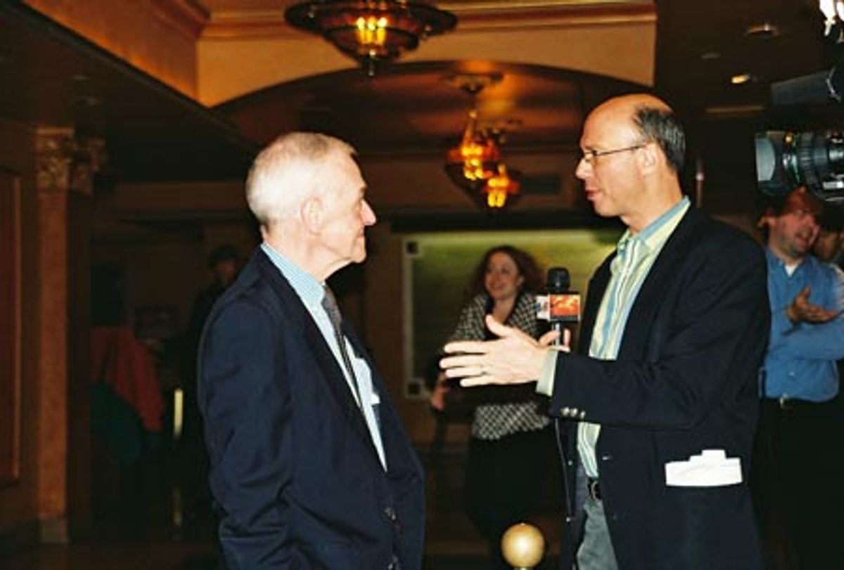 John Mahoney and Richie Ridge (Broadway Beat TV) at 