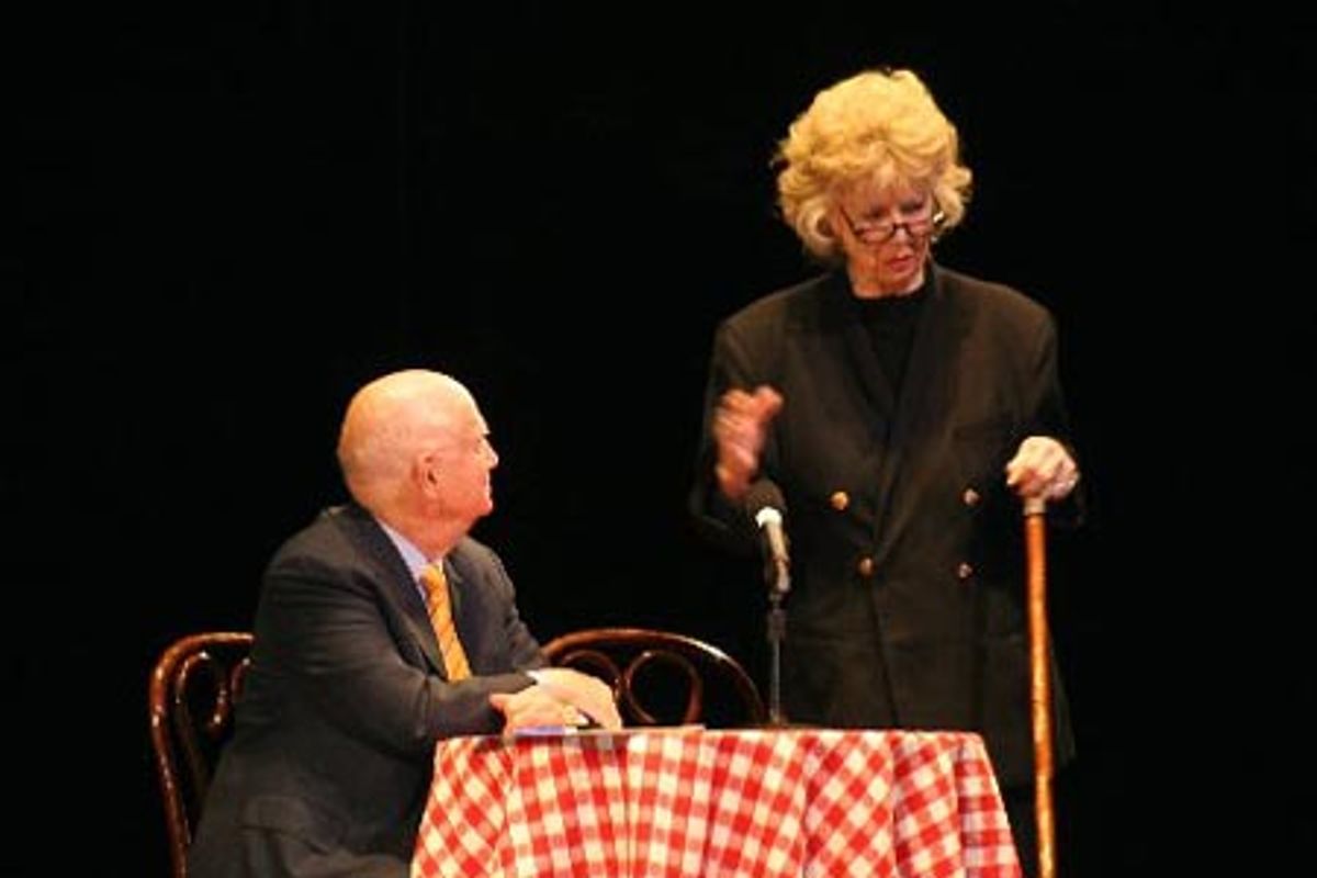 Gerald Schoenfeld and Sheila MacRae at 