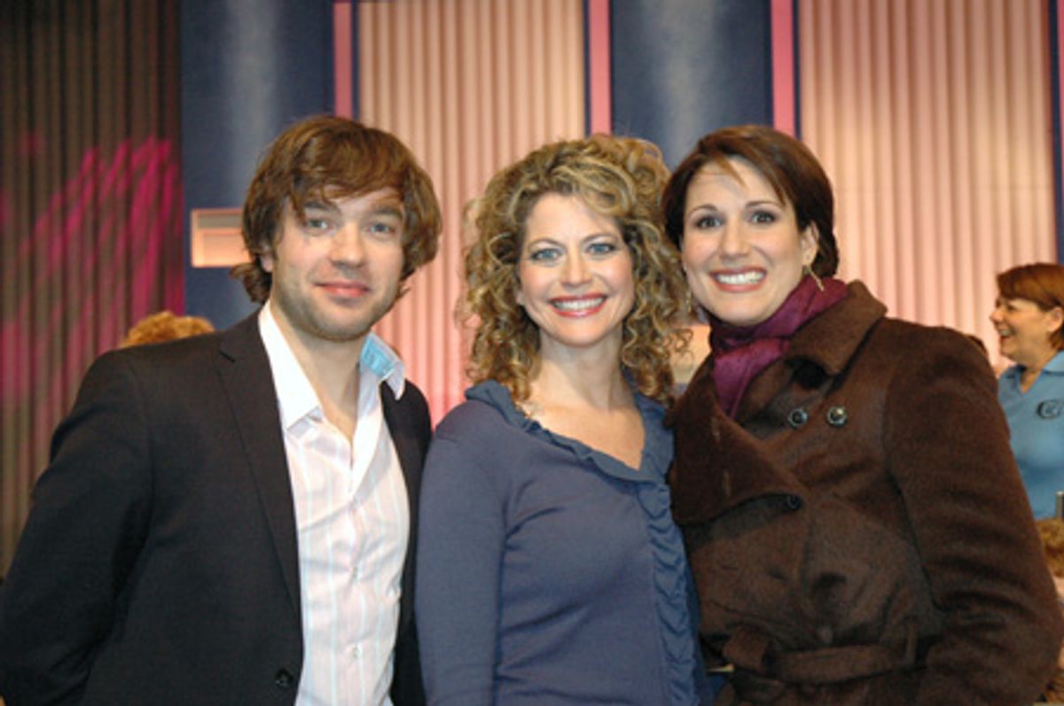 Hadley Fraser, Laura Savini and Stephanie J. Block at 