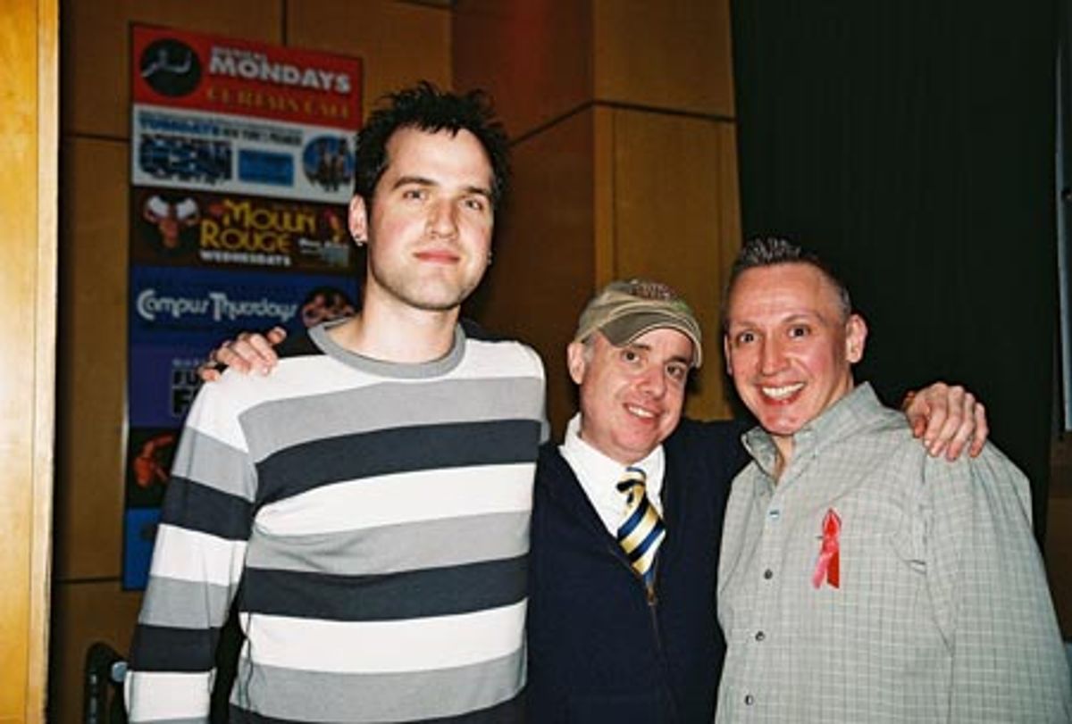 Justin Ocean (Next Magazine's Editor-in-Chief), Bobby McGuire (BC/EFA's Marketing, Media, Promotions) and Lou Marino (Next Magazine's Director of Sales and Marketing) at 