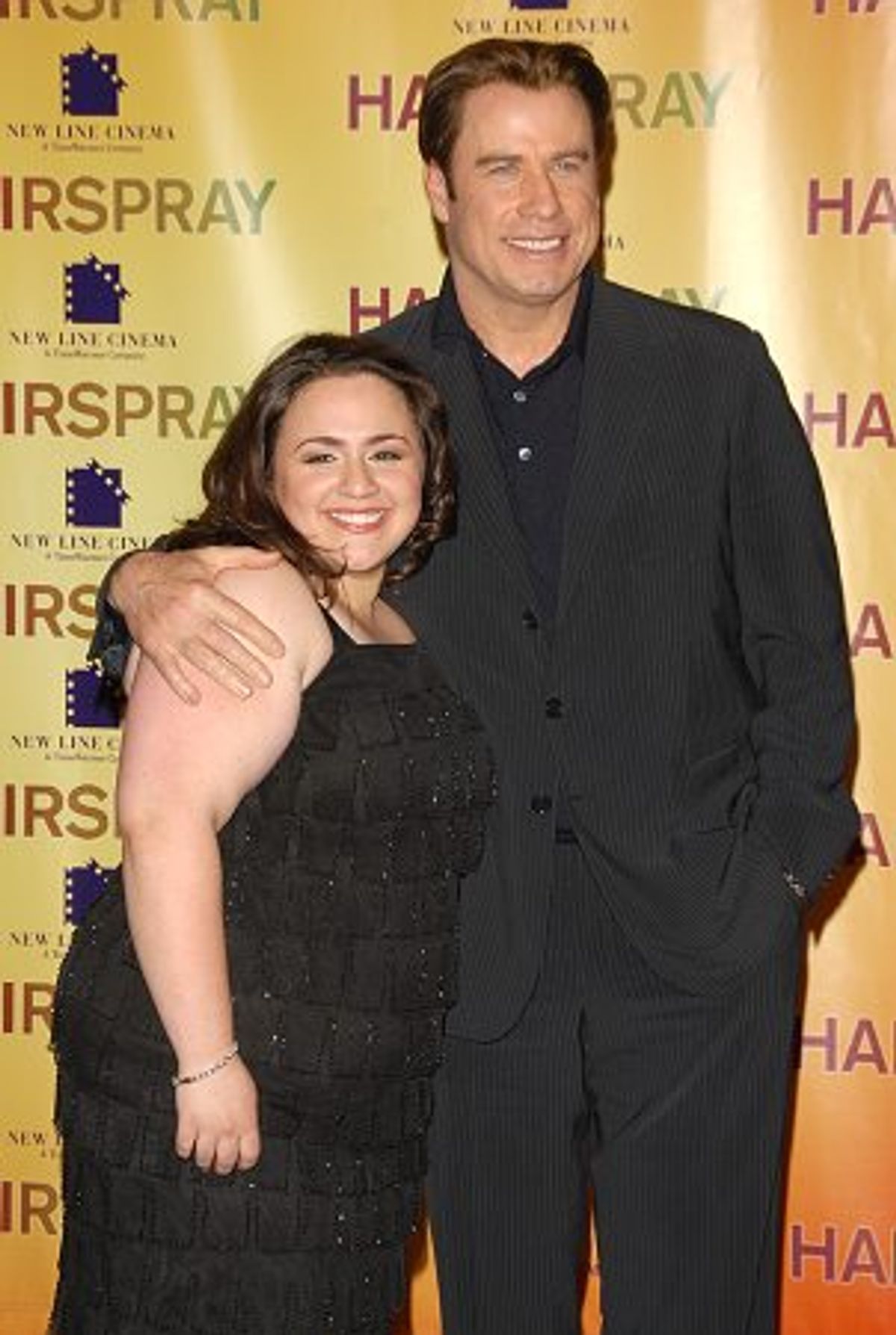Nikki Blonsky and John Travolta at 