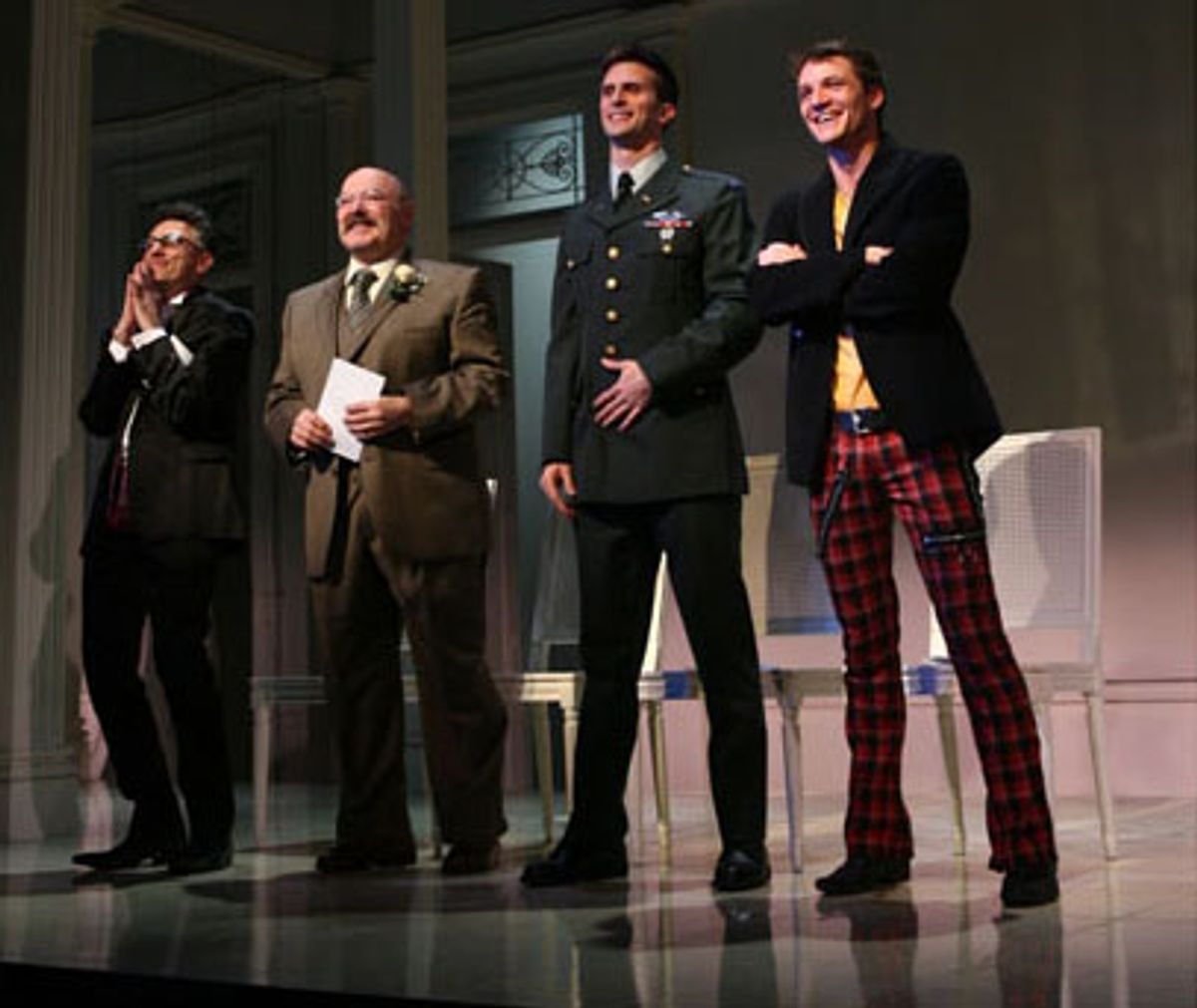 David Greenspan, Don Amendolia, Frederick Weller and Pedro Pascal at 