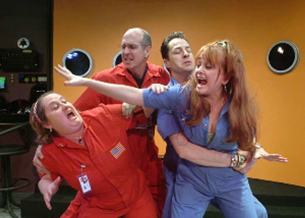 Maile Flanagan, Jon Palmer, French Stewart and Julie Brown at 