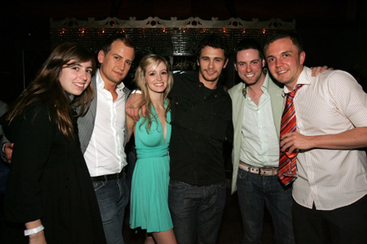 Lindsay, Chris Isaacson, Ahna O'Reilly, James Franco, Trapper Felides and Shane Scheel at 