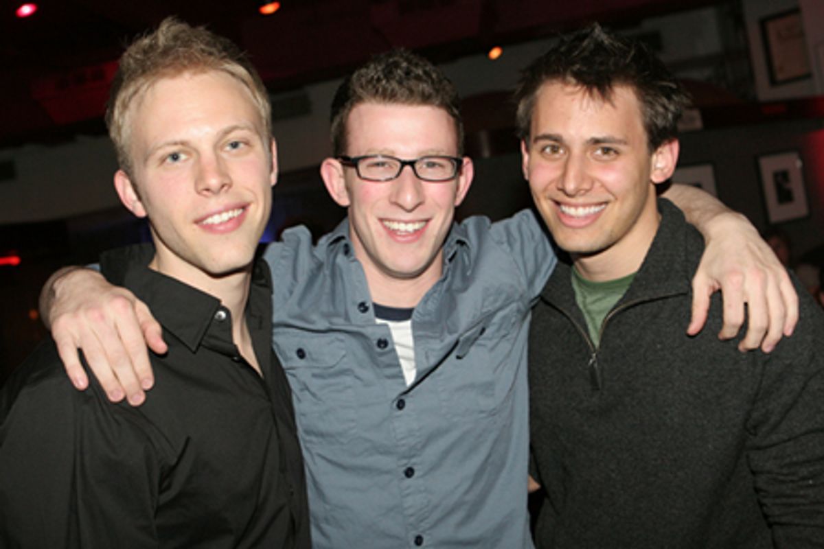 Justin Paul, Nick Blaemire and Benj Pasek at 