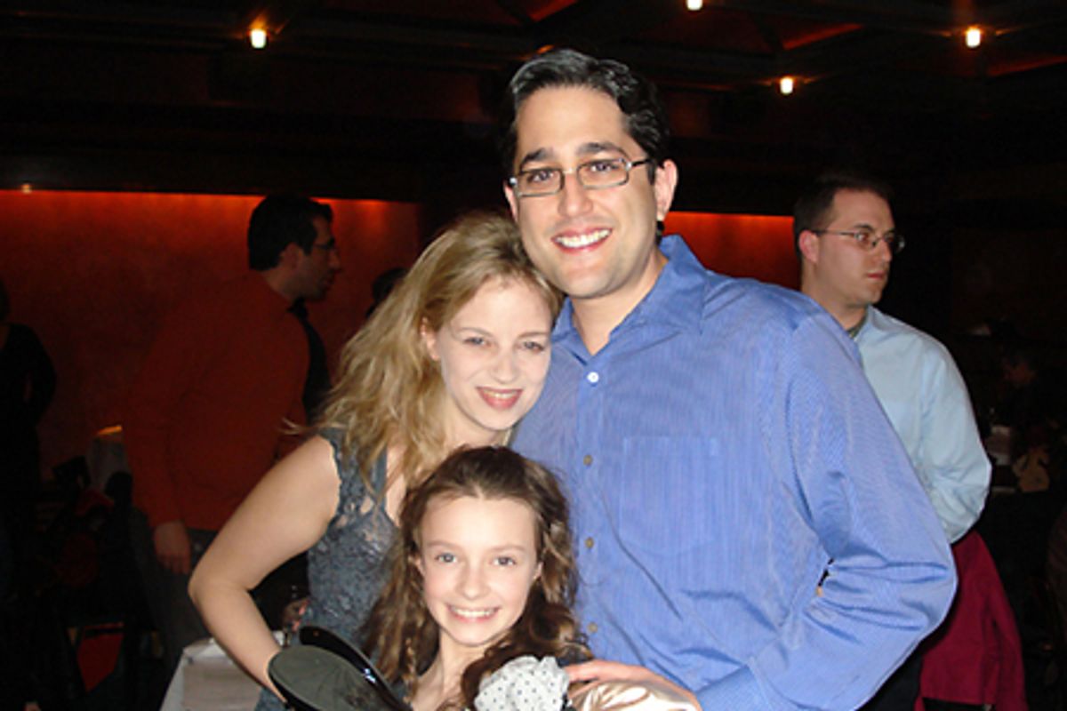 Bridget Clark, lyricist Amanda Yesnowitz and Brian Feinstein at 