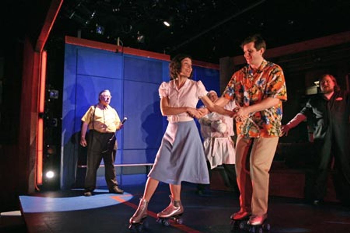 Heather Goldenhersh as Sadie and Paul Sparks (foreground) with (l to r) Guy Boyd, Joel Marsh Garland and Michael Chernus at 