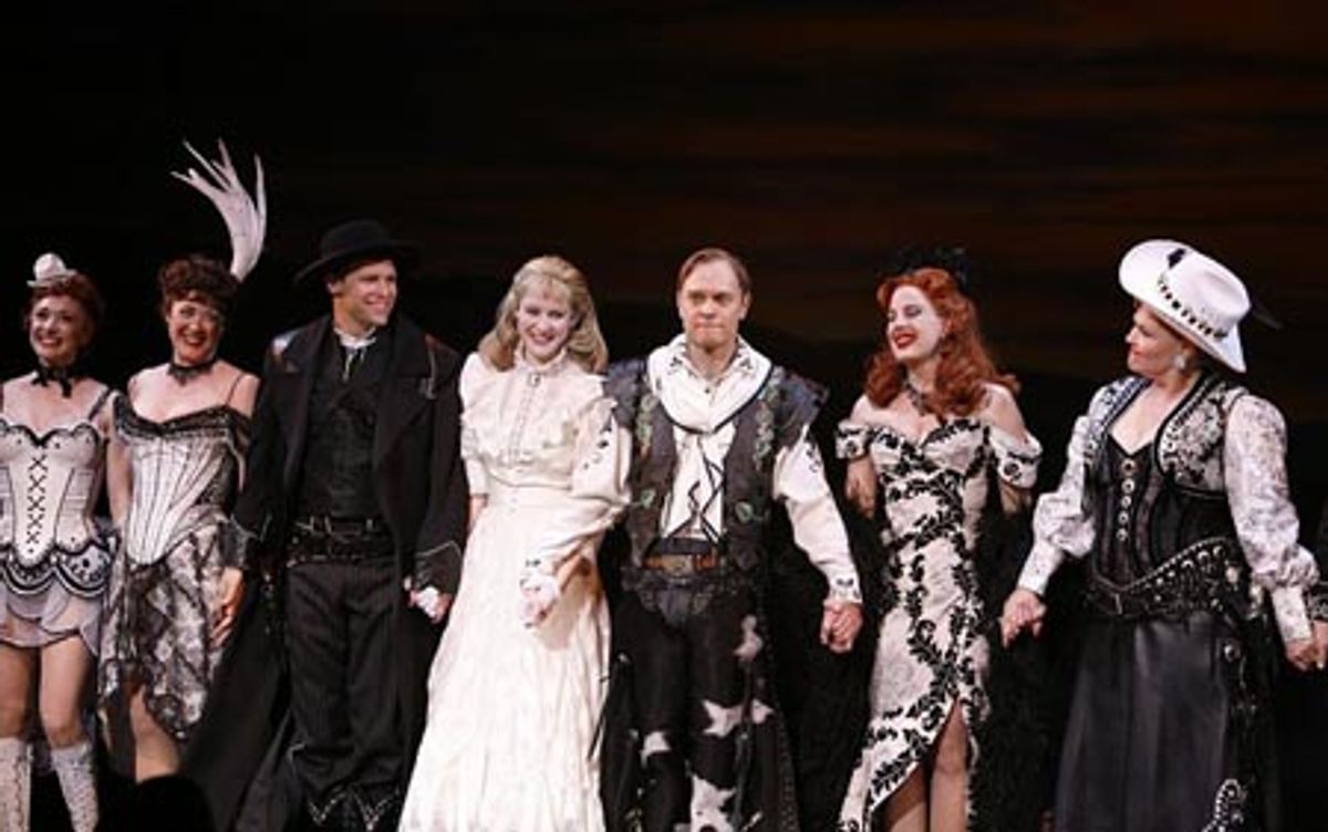 Cast members, including Karen Ziemba, Jill Paice, David Hyde Pierce, Patty Goble and Deborah Monk at 