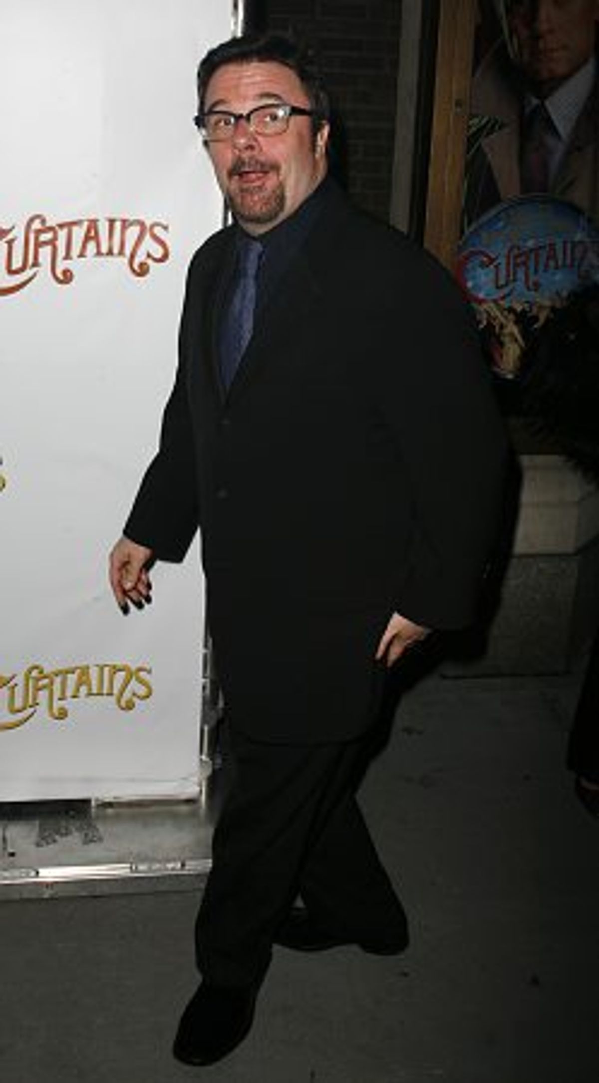 Nathan Lane arriving at the Opening Night of 'Curtains' March 22, 2007 at 